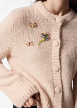 Cheap & Other Stories Cardigan Orné De Broches Beige