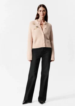 Cheap & Other Stories Cardigan Orné De Broches Beige