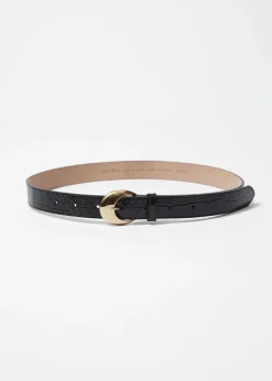 Online & Other Stories Ceinture Classique En Cuir Croco