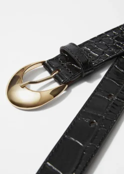 Online & Other Stories Ceinture Classique En Cuir Croco