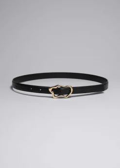 Clearance & Other Stories Ceinture En Cuir à Boucle Sculptée