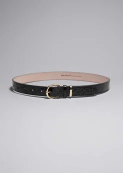 Fashion & Other Stories Ceinture En Cuir Croco