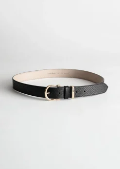 Online & Other Stories Ceinture En Cuir Croco