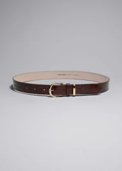 Fashion & Other Stories Ceinture En Cuir Croco