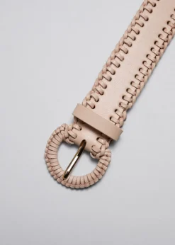 Cheap & Other Stories Ceinture En Cuir Tressé Beige