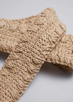 Best Sale & Other Stories Ceinture En Paille Au Crochet Beige
