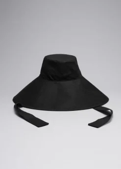 Outlet & Other Stories Chapeau De Soleil En Toile De Coton Noir