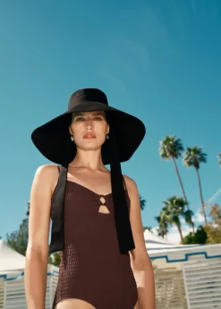 Outlet & Other Stories Chapeau De Soleil En Toile De Coton Noir