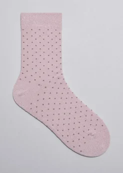 Outlet & Other Stories Chaussettes à Motif Jacquard Pailleté Rose
