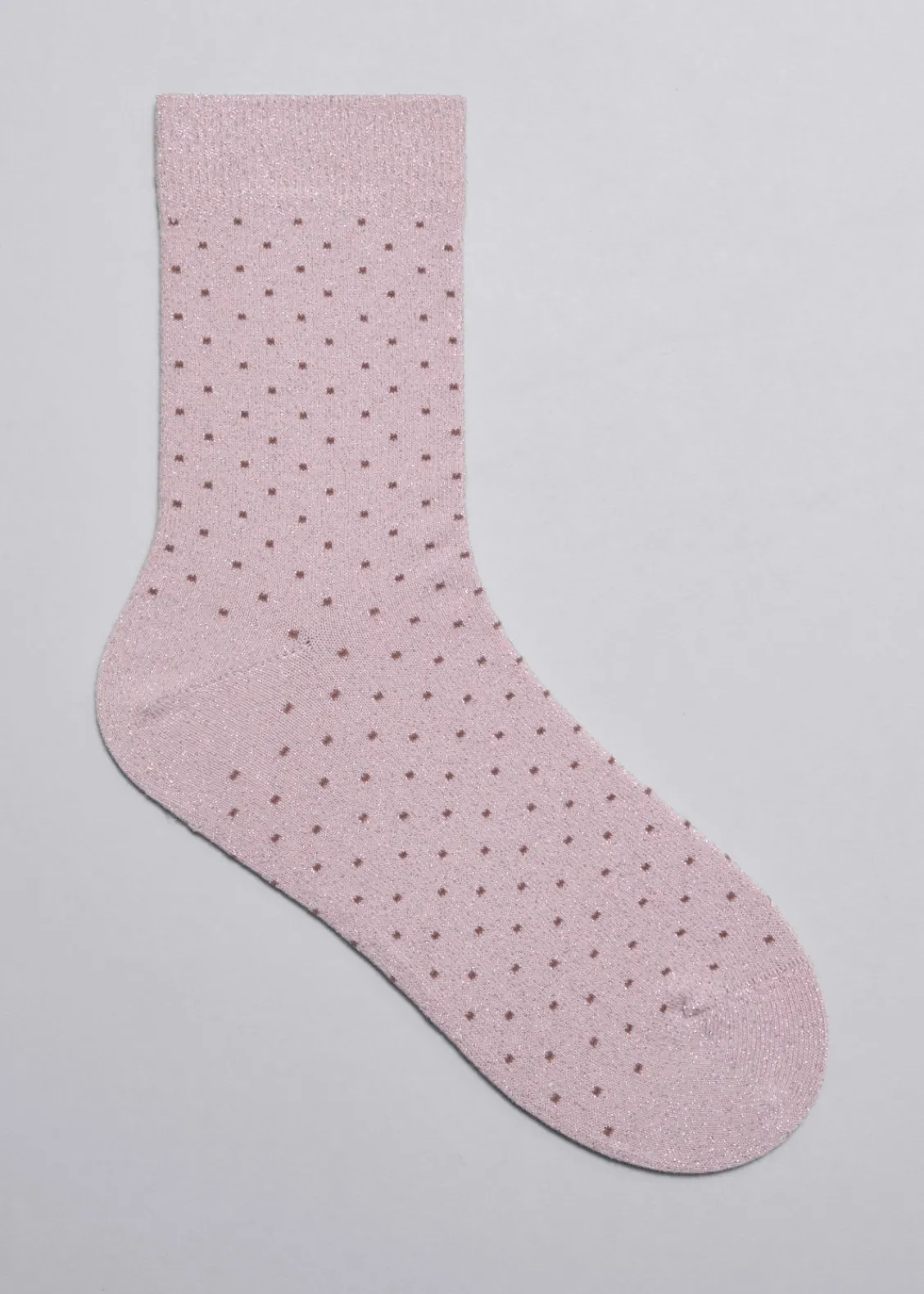 Outlet & Other Stories Chaussettes à Motif Jacquard Pailleté Rose