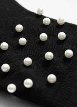 New & Other Stories Chaussettes Ornées De Perles Noir