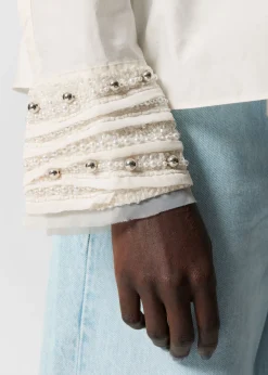 Clearance & Other Stories Chemise à Smocks Blanc