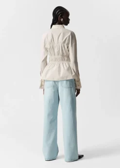 Clearance & Other Stories Chemise à Smocks Blanc
