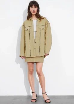 Shop & Other Stories Chemise Cloutée Beige