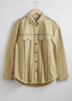 Shop & Other Stories Chemise Cloutée Beige