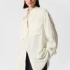 Cheap & Other Stories Chemise Frangée à Poches Plaquées Blanc
