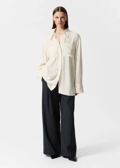 Cheap & Other Stories Chemise Frangée à Poches Plaquées Blanc
