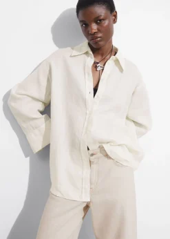 Cheap & Other Stories Chemise Oversize En Lin Blanc