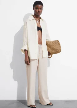 Cheap & Other Stories Chemise Oversize En Lin Blanc