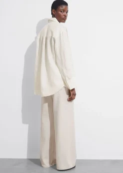 Cheap & Other Stories Chemise Oversize En Lin Blanc
