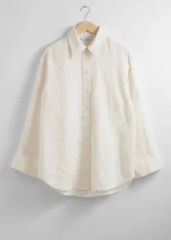 Cheap & Other Stories Chemise Oversize En Lin Blanc
