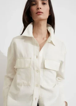 New & Other Stories Chemise Oversize Utilitaire Ivoire