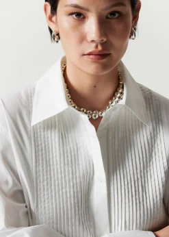 Store & Other Stories Chemise Plissée Blanc