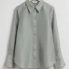 Best Sale & Other Stories Chemise Transparente à Coupe Regular Gris poudré