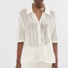 Shop & Other Stories Chemise Transparente à Manches Courtes Blanc