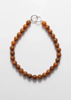Sale & Other Stories Collier Court En Perles De Pierre Ambre
