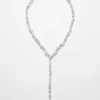 Discount & Other Stories Collier En Chaîne à Perles De Strass Argenté