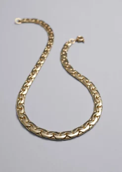 New & Other Stories Collier En Chaîne Façon Gourmette Doré