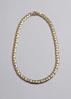 New & Other Stories Collier En Chaîne Façon Gourmette Doré