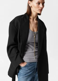 Hot & Other Stories Collier En Cristal Lasso Doré
