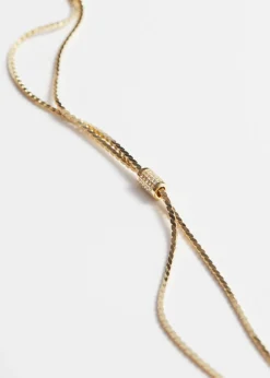 Hot & Other Stories Collier En Cristal Lasso Doré