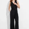Discount & Other Stories Combinaison Boutonnée Sans Manches Noir