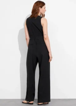 Discount & Other Stories Combinaison Boutonnée Sans Manches Noir
