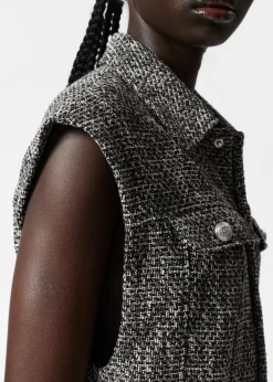 Fashion & Other Stories Combinaison Large Sans Manches En Tweed Tweed noir