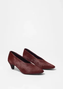Discount & Other Stories Escarpins En Cuir Bordeaux