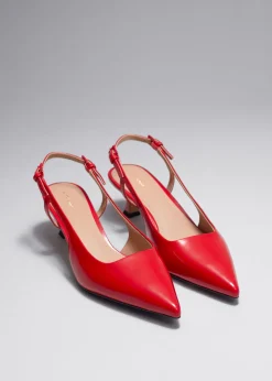 Flash Sale & Other Stories Escarpins En Cuir à Bride Arrière