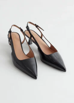 Flash Sale & Other Stories Escarpins En Cuir à Bride Arrière