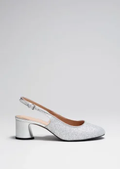 Store & Other Stories Escarpins En Cuir à Talons épais Et Brides Arrière