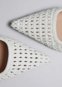 Outlet & Other Stories Escarpins En Cuir Tressé Blanc