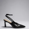 New & Other Stories Escarpins Pointus En Cuir à Brides Arrière Noir