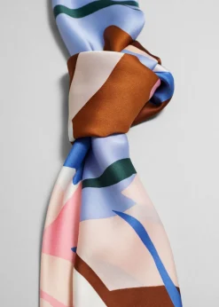 Clearance & Other Stories Foulard à Imprimé Feuilles Rose