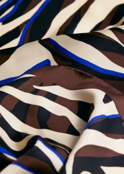 Clearance & Other Stories Foulard à Motif Zèbre Acajou