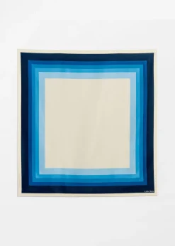 Store & Other Stories Foulard Carré à Motif Dégradé Bleu