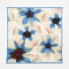 Discount & Other Stories Foulard En Soie Florale Bleu poudré