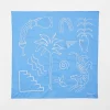 Cheap & Other Stories Foulard En Voile De Coton Brodé Bleu clair