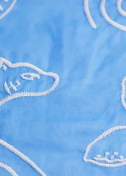 Cheap & Other Stories Foulard En Voile De Coton Brodé Bleu clair